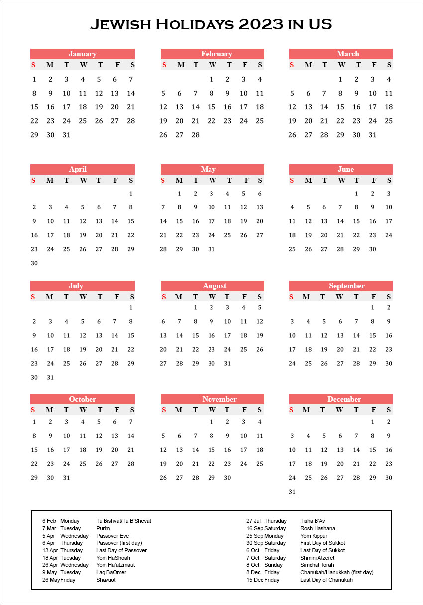 Jewish Holidays 2023 Archives The Holidays Calendar