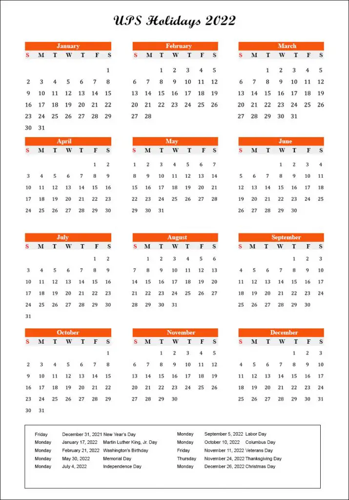 Upsd Calendar 2022 - Customize and Print