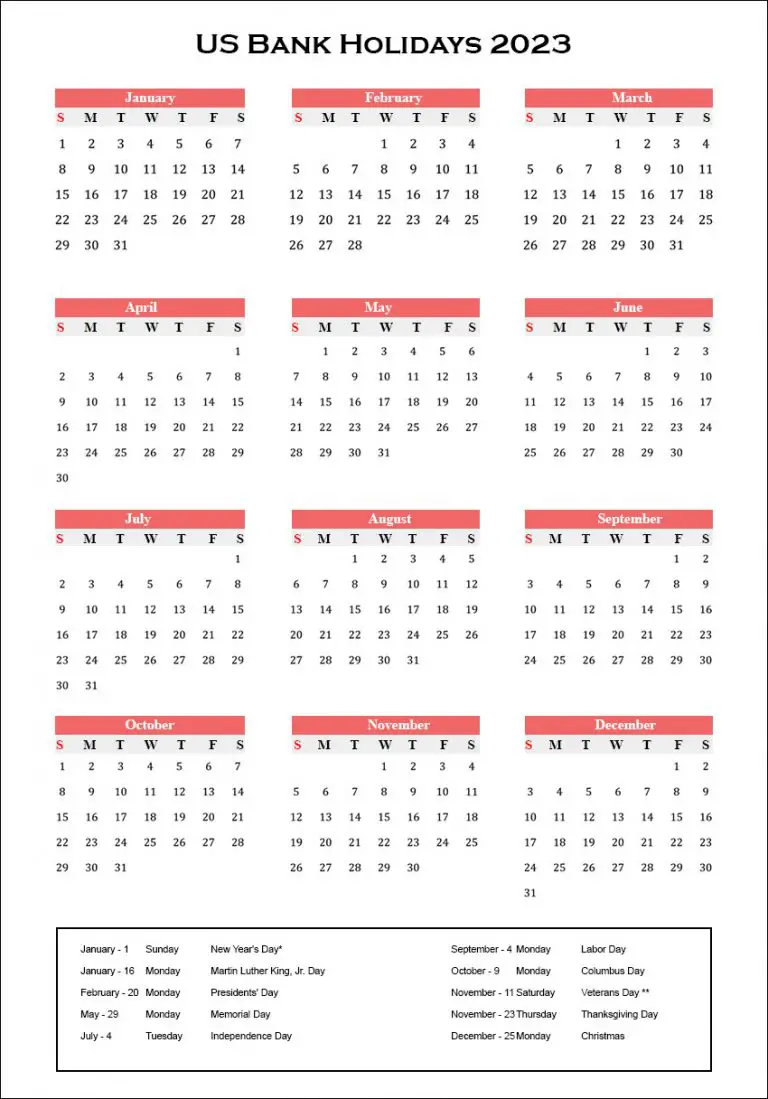 Bank Holidays 2023 USA Archives - The Holidays Calendar