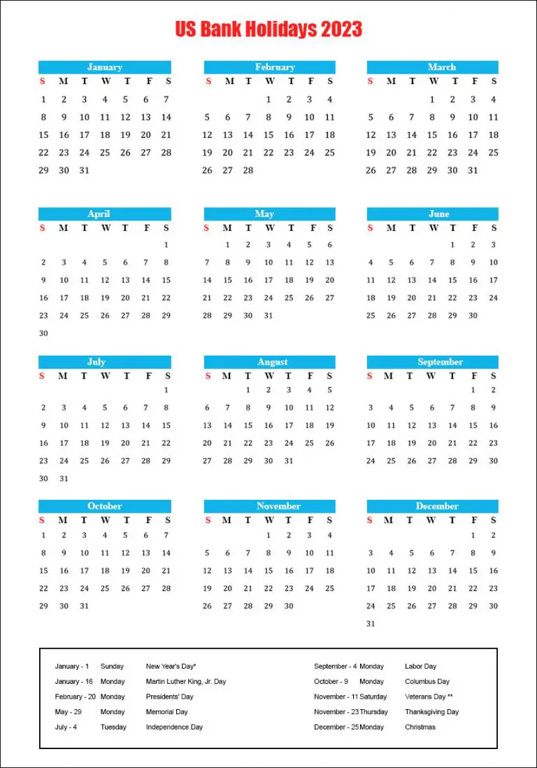 Bank Holidays 2023 USA Archives - The Holidays Calendar