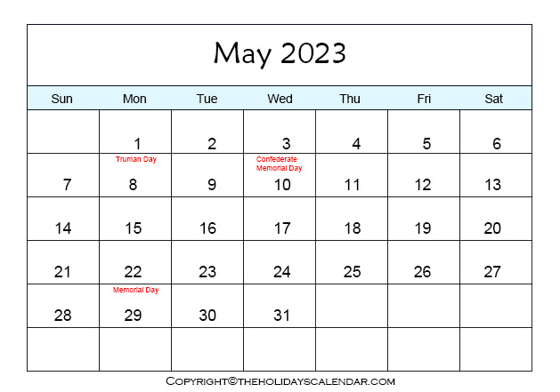 May Holidays 2023
