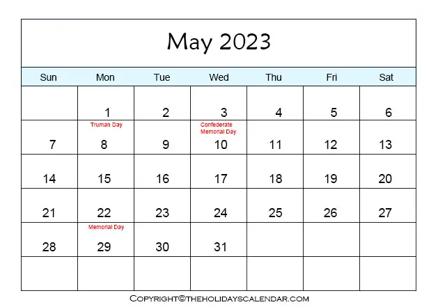 May Holidays 2023