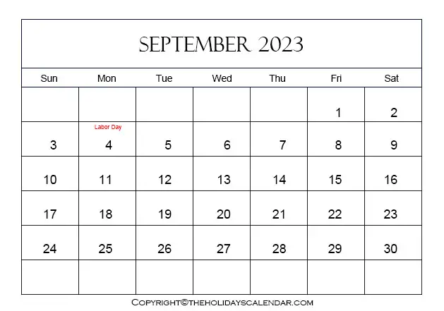 September Holidays 2023