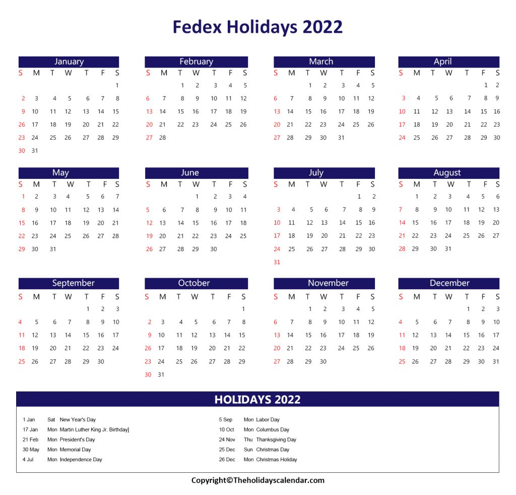 FedEx Holiday Shipping 2022