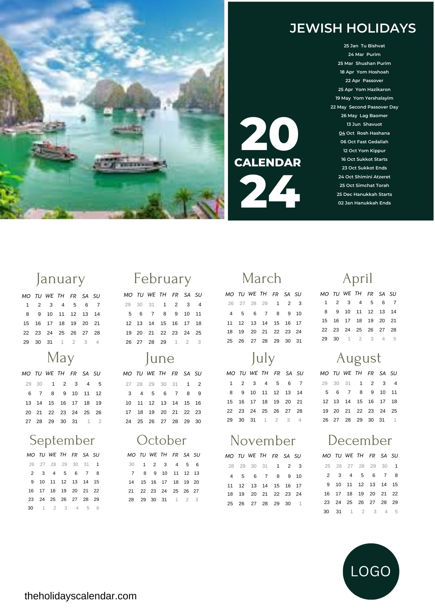 Jewish Holidays 2024 USA [Jewish Calendar 2024 With Holidays]