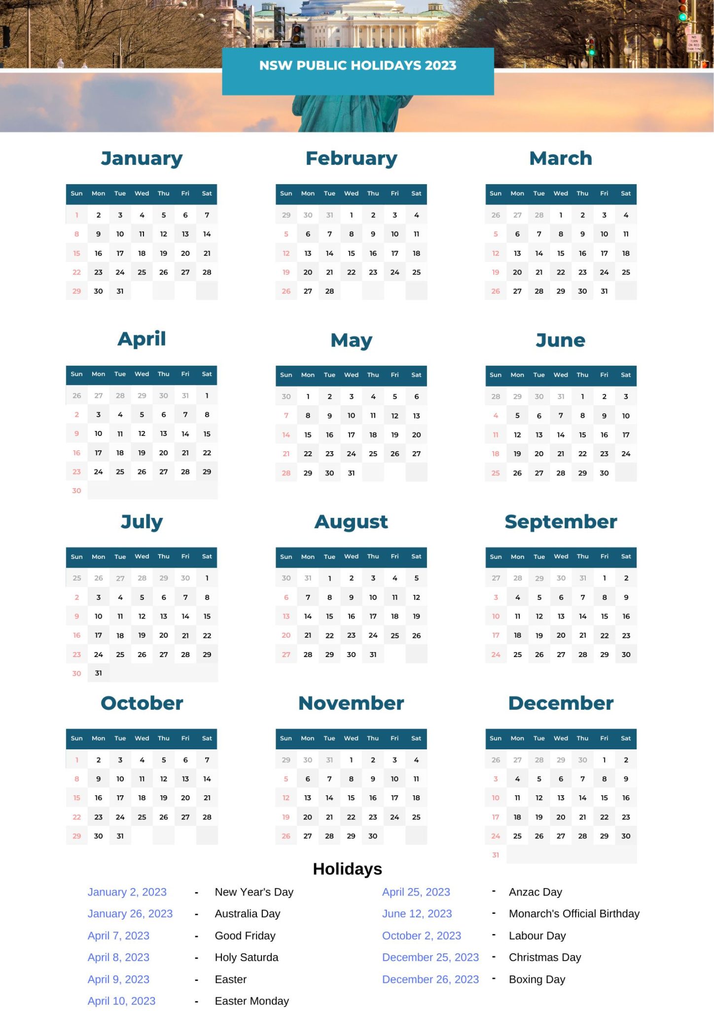 NSW Public Holidays 2023 [New South Wales Public Holidays]