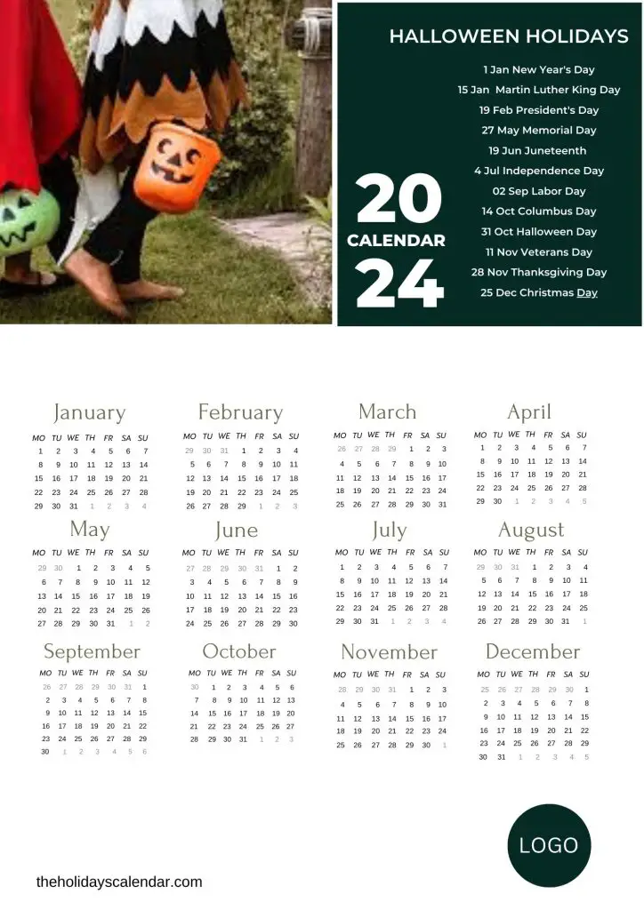 Halloween Holiday 2024 [Countdown Calendar with Holidays]