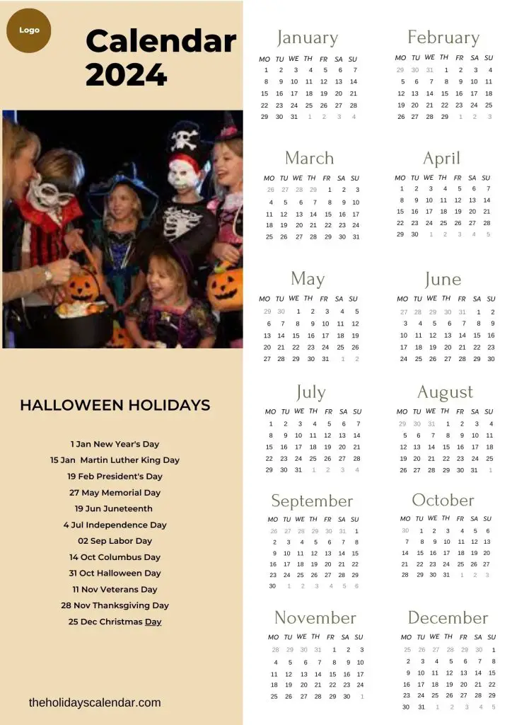 Halloween Holiday 2024 [Countdown Calendar with Holidays]